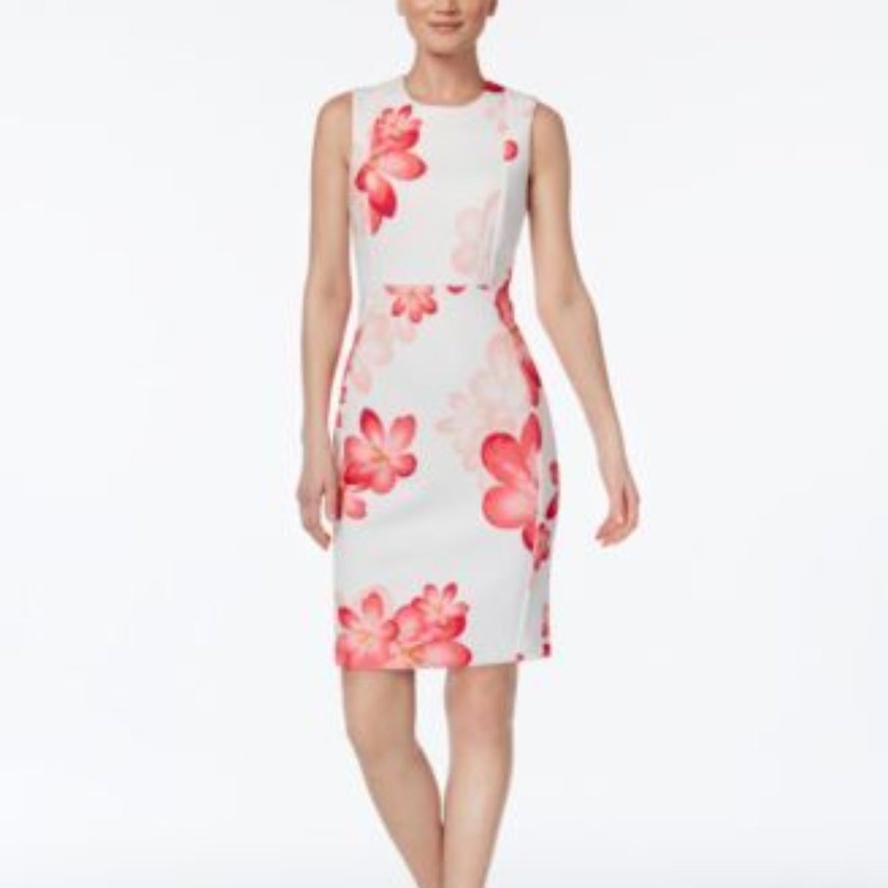 Calvin Klein Floral Sheath Dress